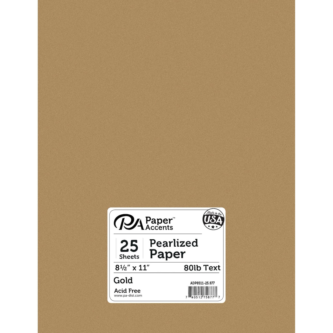 PA Paper&#x2122; Accents Pearlized 8.5&#x22; x 11&#x22; 80lb. Paper, 25 Sheets